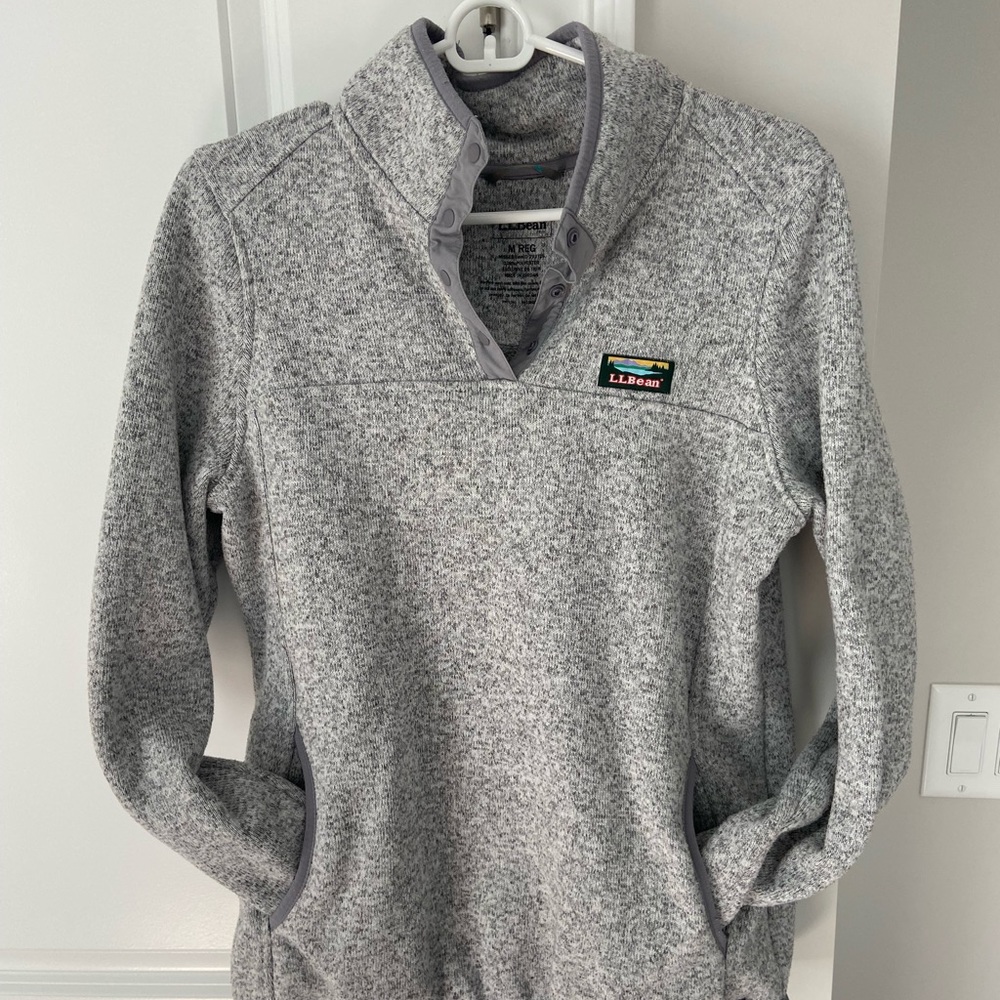 LL Bean Sweater Fleece Pullover - Womens Medium